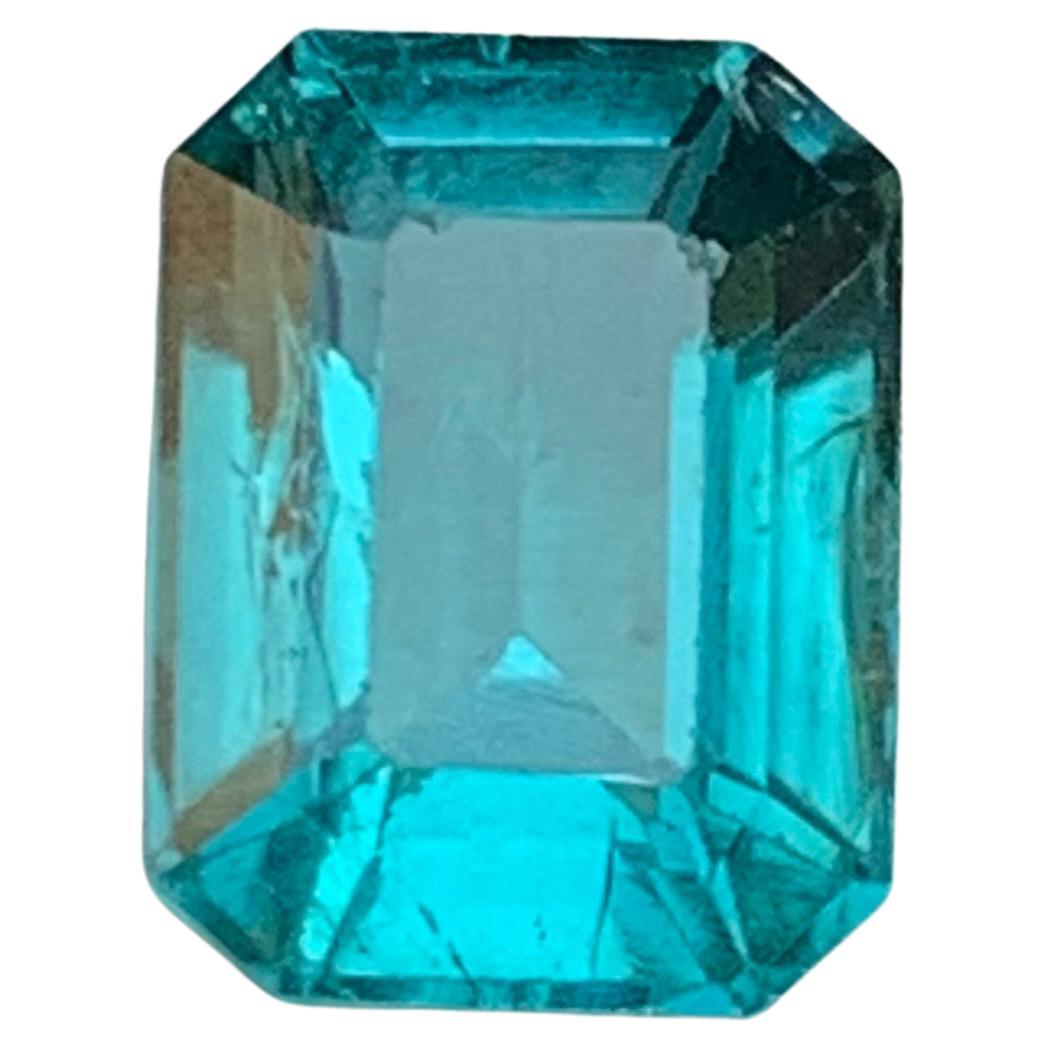 Nature Tourmaline bleu lagon taille émeraude 2.26 carat pierres précieuses en vrac pour bague