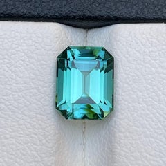 Natural Lagoon Tourmaline 2.50 Carat Emerald Cut Loose Gemstone for Ring