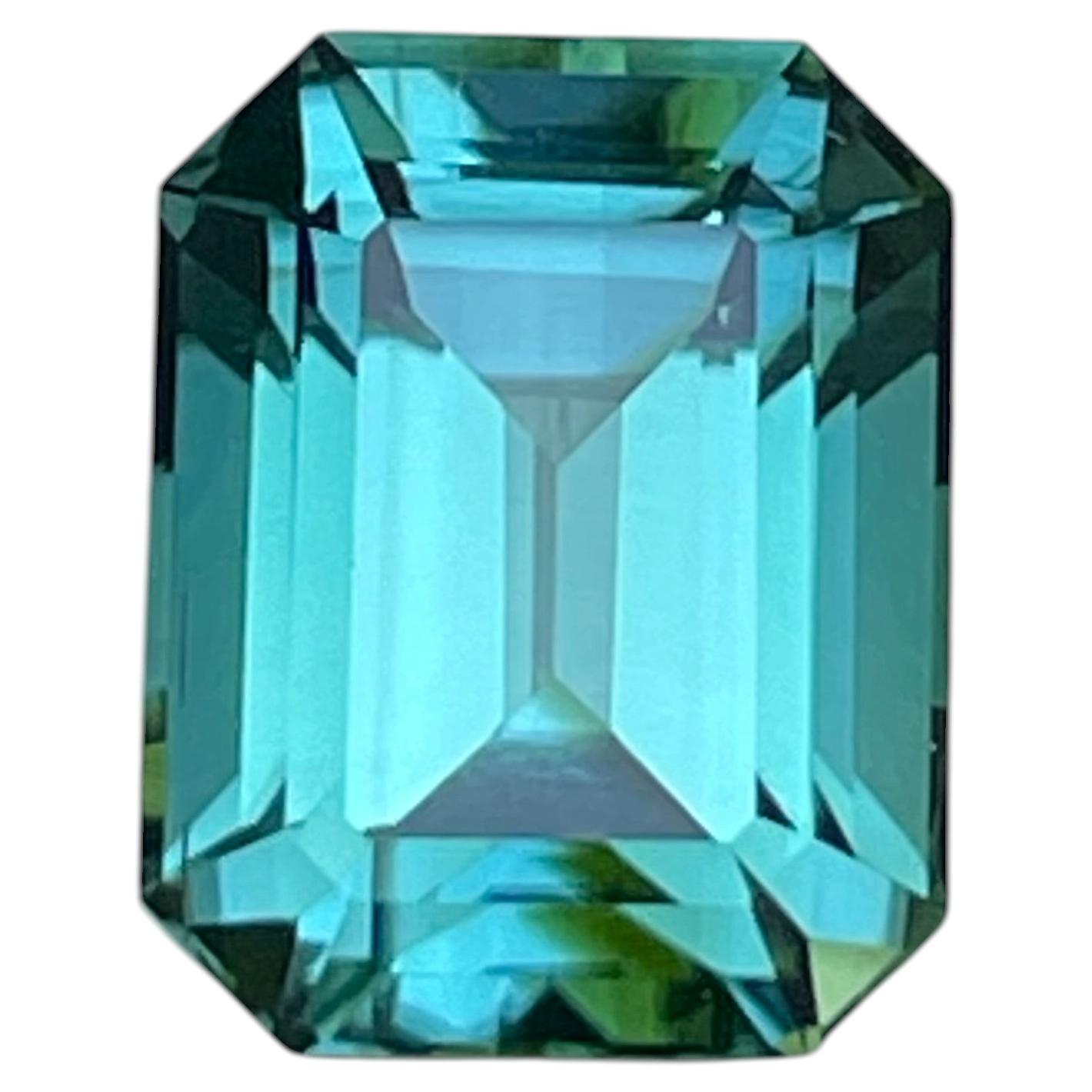 Natural Lagoon Tourmaline 2.50 Carat Emerald Cut Loose Gemstone for Ring