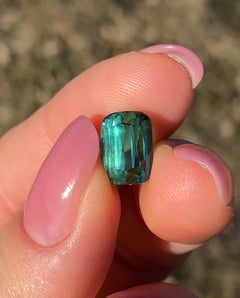 Natural Lagoon Tourmaline Loose Gemstone 6.12 ct. Cushion cut Origin Afghanistan