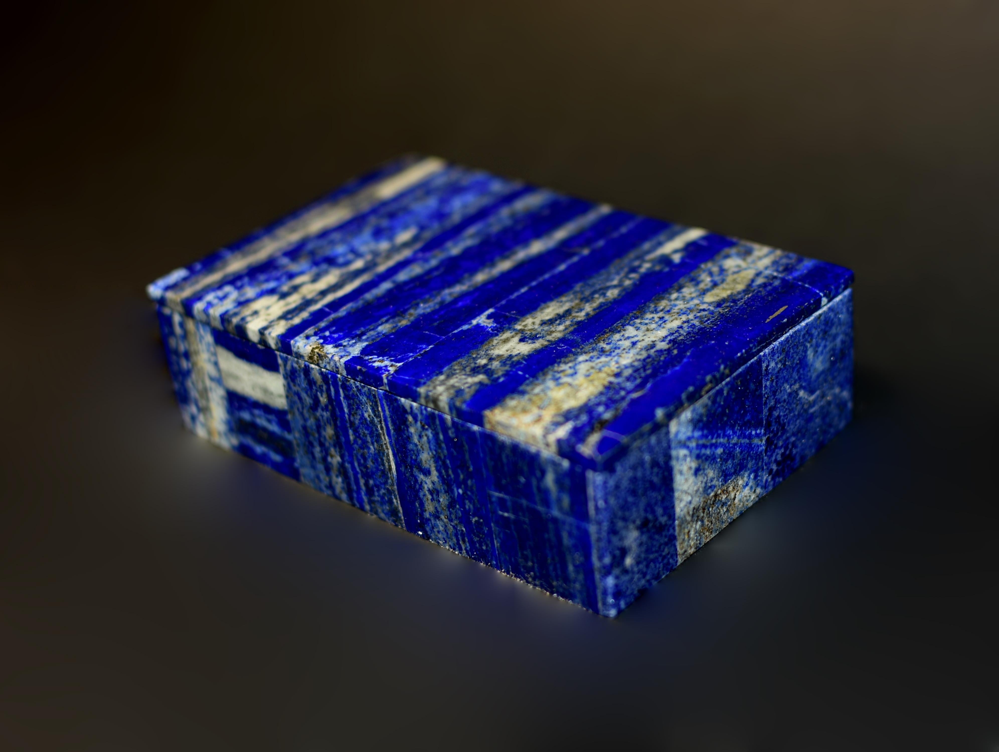 Afghan Natural Lapis Lazuli Box Beech Forest