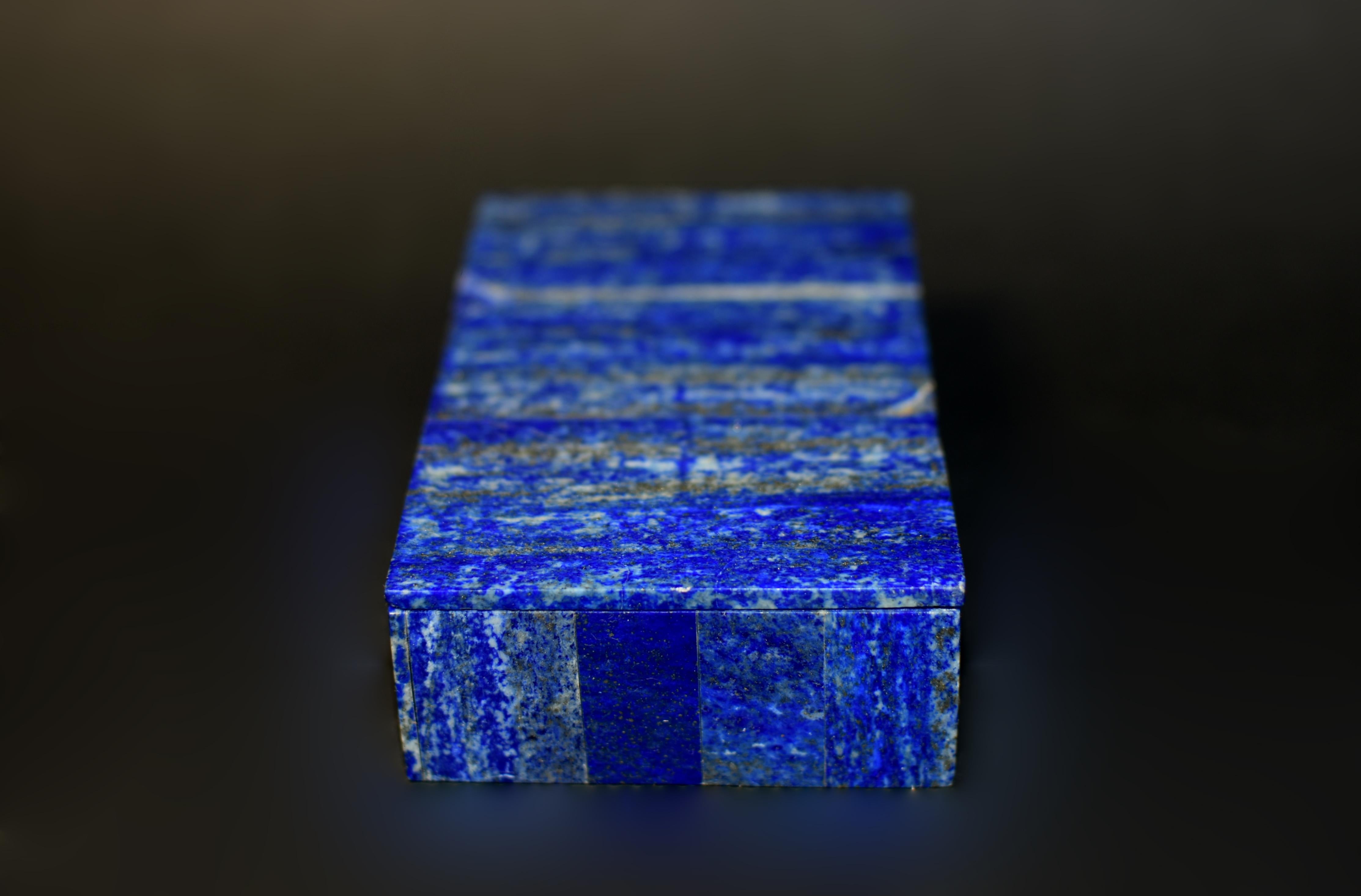 20th Century Natural Lapis Lazuli Box  For Sale