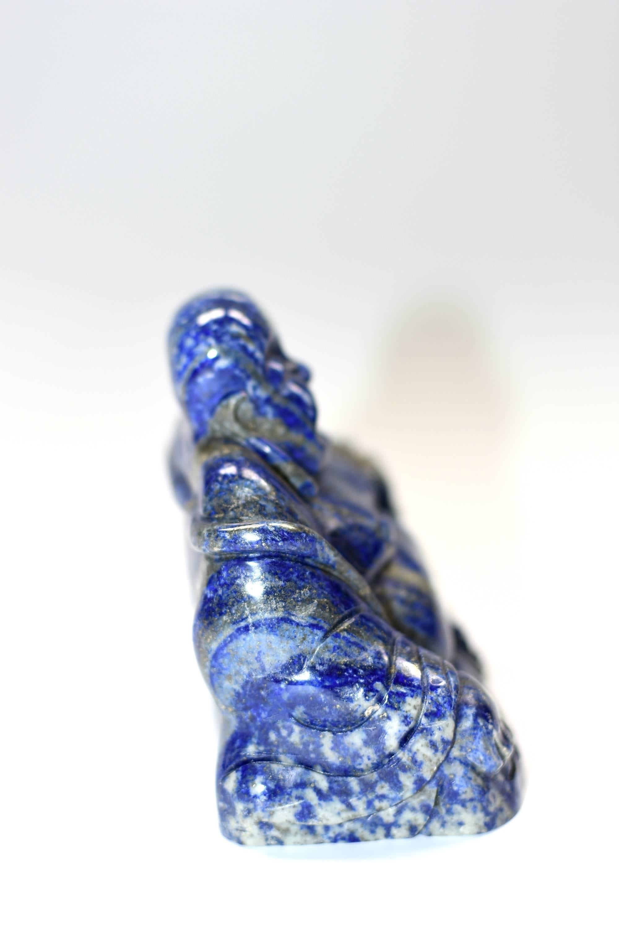 Natural Lapis Lazuli Buddha, Hand-Carved Happy Buddha 12