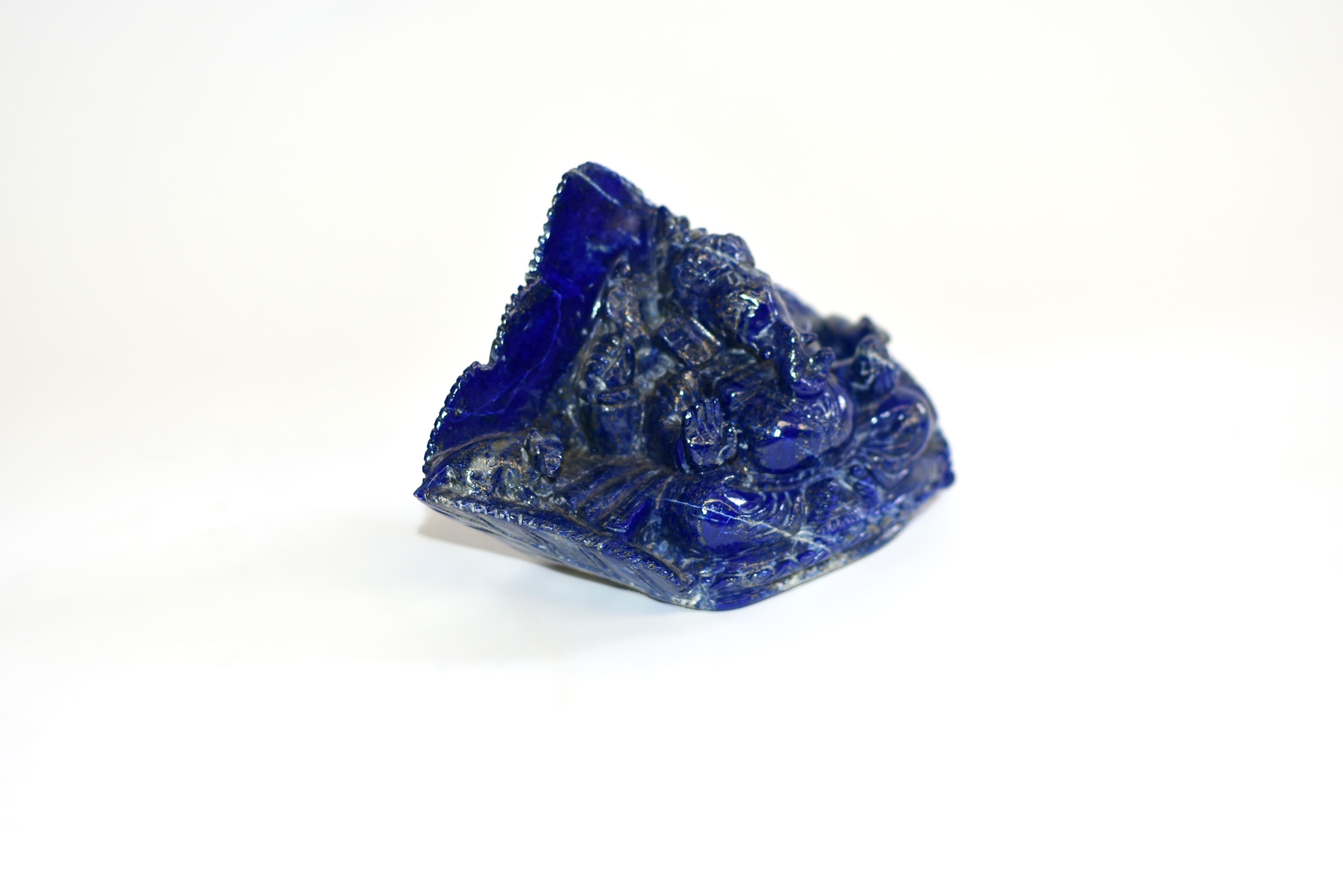 Ganesh en lapis-lazuli naturel  en vente 3