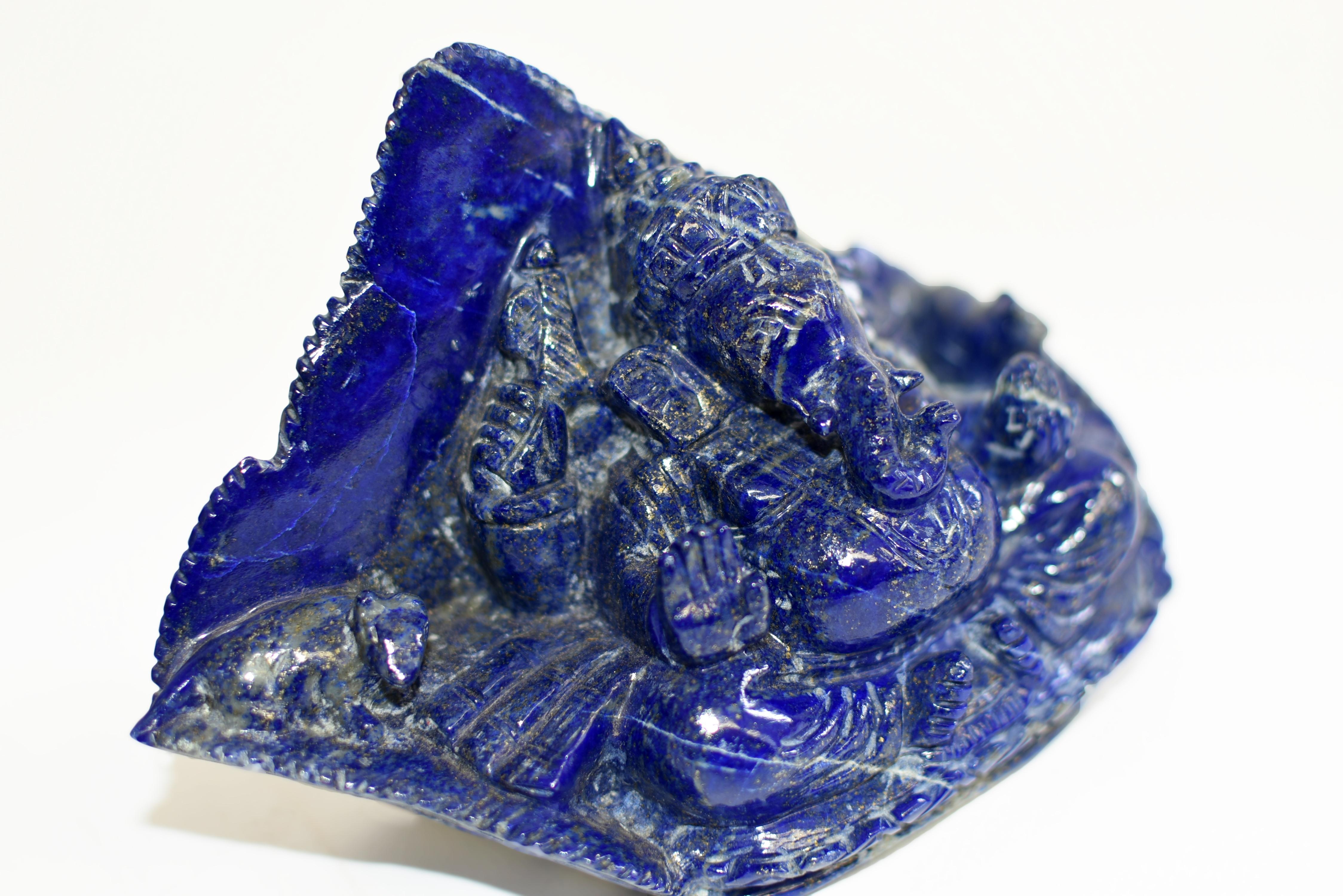 Natural Lapis Lazuli Ganesha For Sale 5