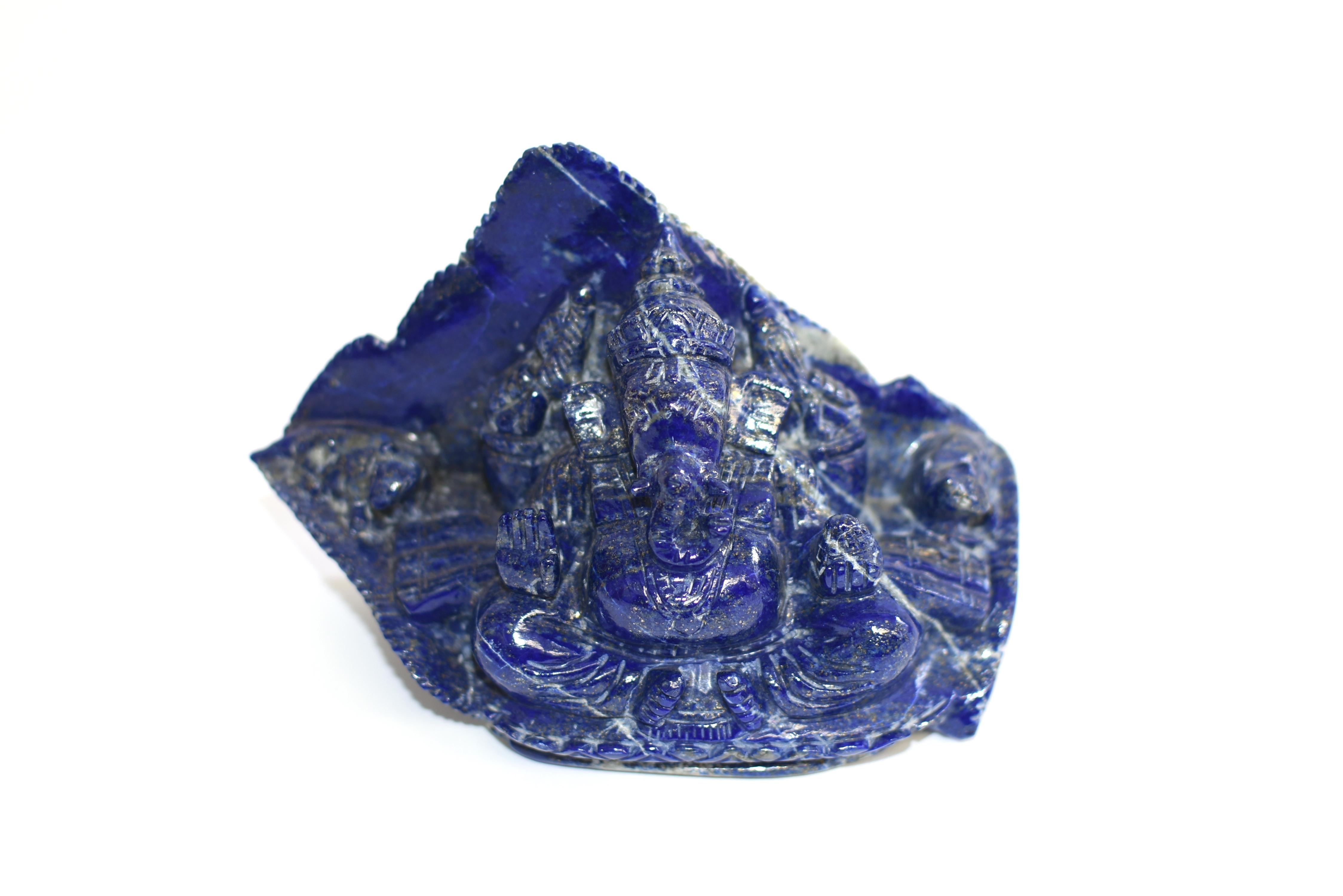 Ganesh en lapis-lazuli naturel  en vente 7