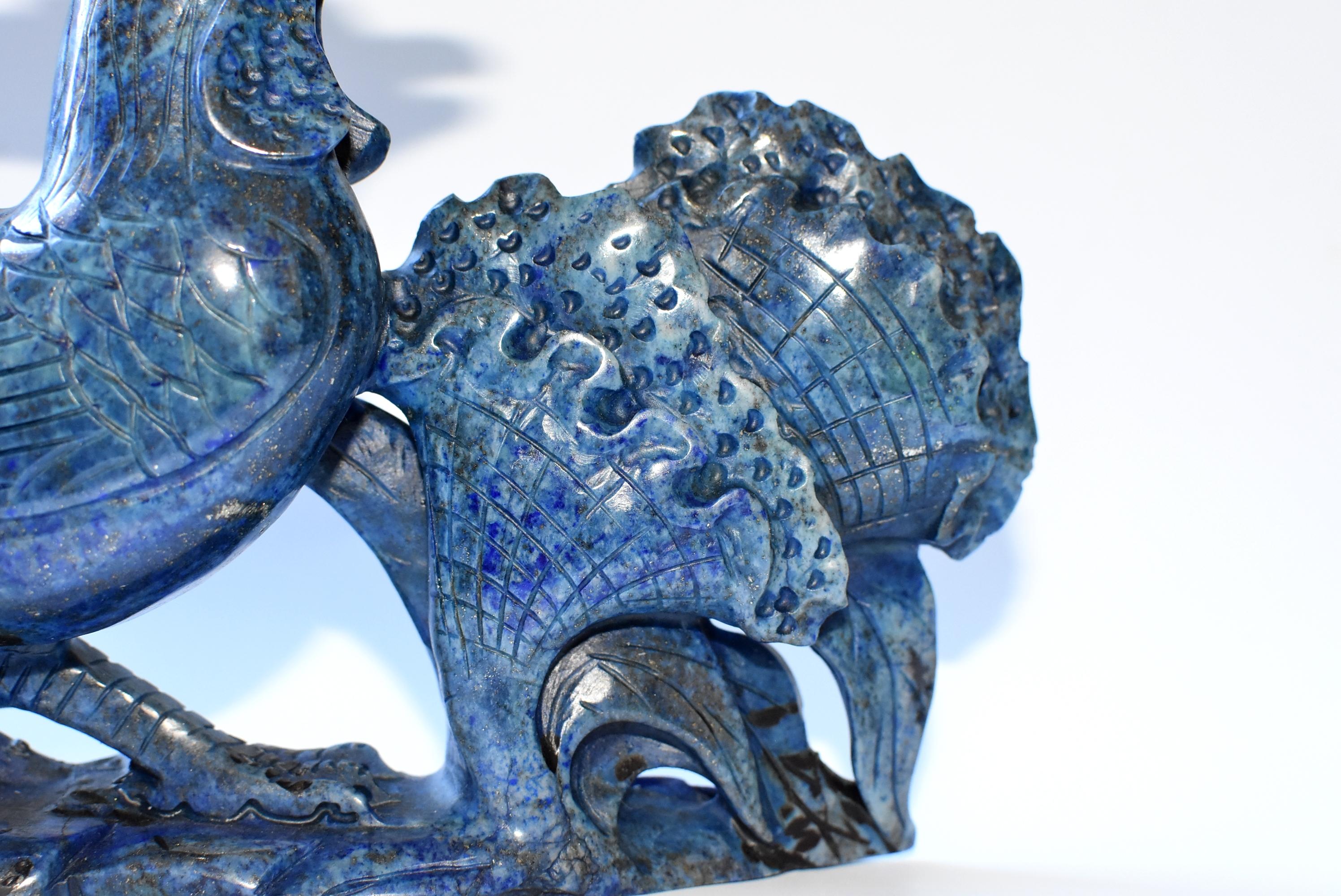Natural Lapis Lazuli Rooster Sculpture 6