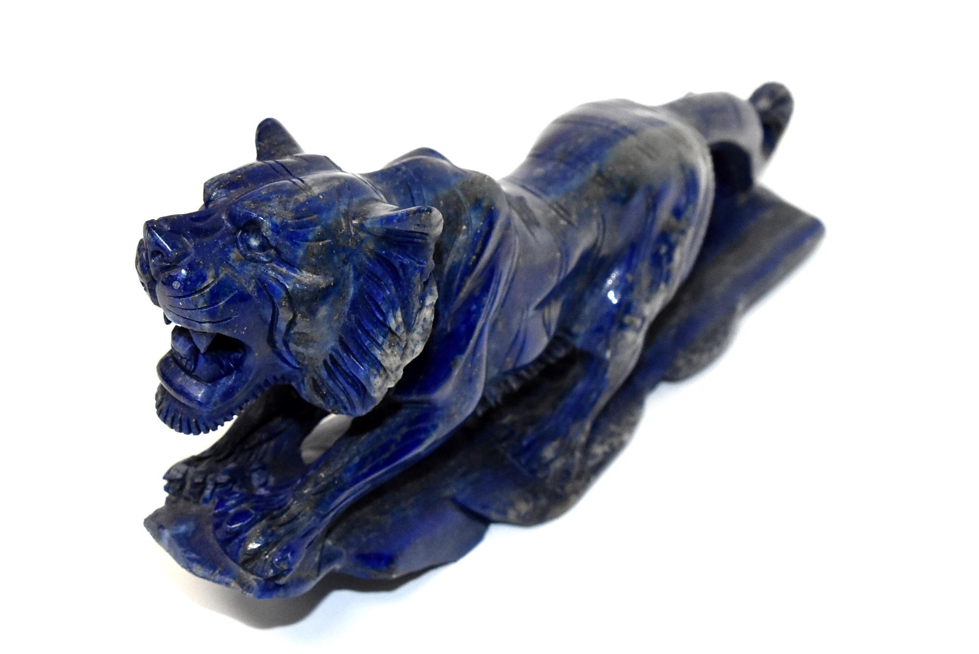 Natural Lapis Lazuli Tiger Sculpture 4