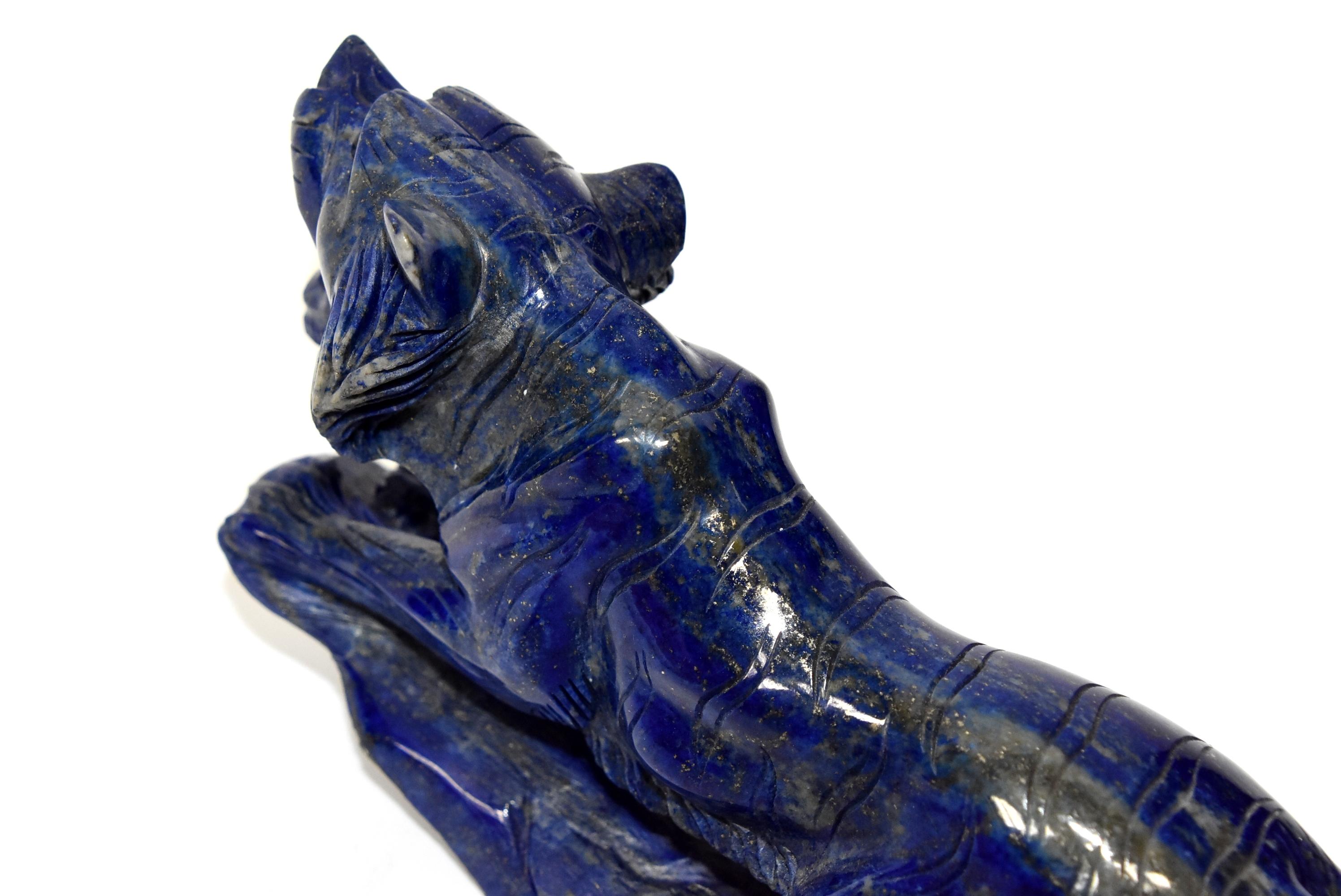 Natural Lapis Lazuli Tiger Sculpture 11