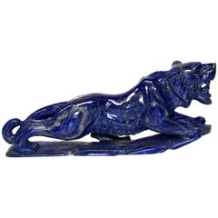 Natural Lapis Lazuli Tiger Sculpture