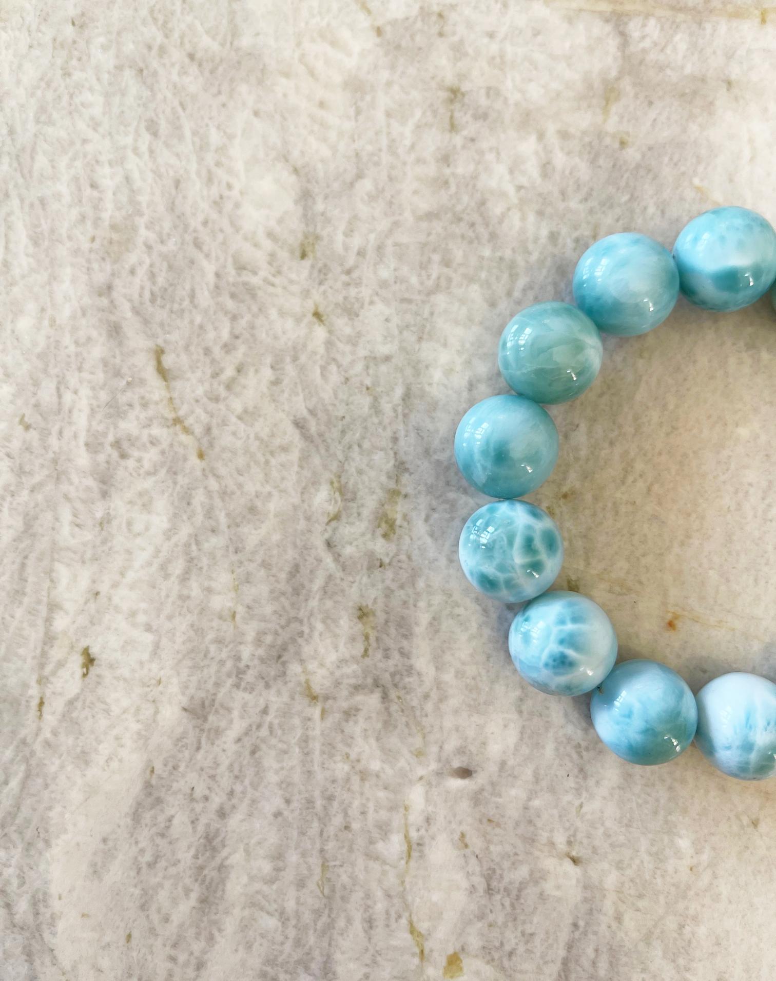 larimar bead bracelet