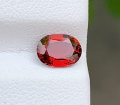 Natural Lava Red Garnet Gemstone: 1.54 Carat Faceted For Ring