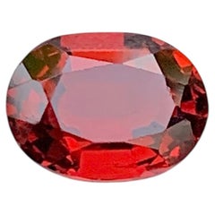 Natural Lava Red Garnet Gemstone: 1.54 Carat Faceted For Ring