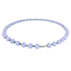 Natural Lavender Jadeite Necklace