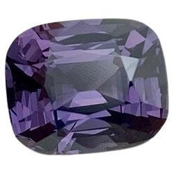 Natural Lavender Purple spinel quality VS, 3.13 Ct. gemstone, Cushion cut For Sale