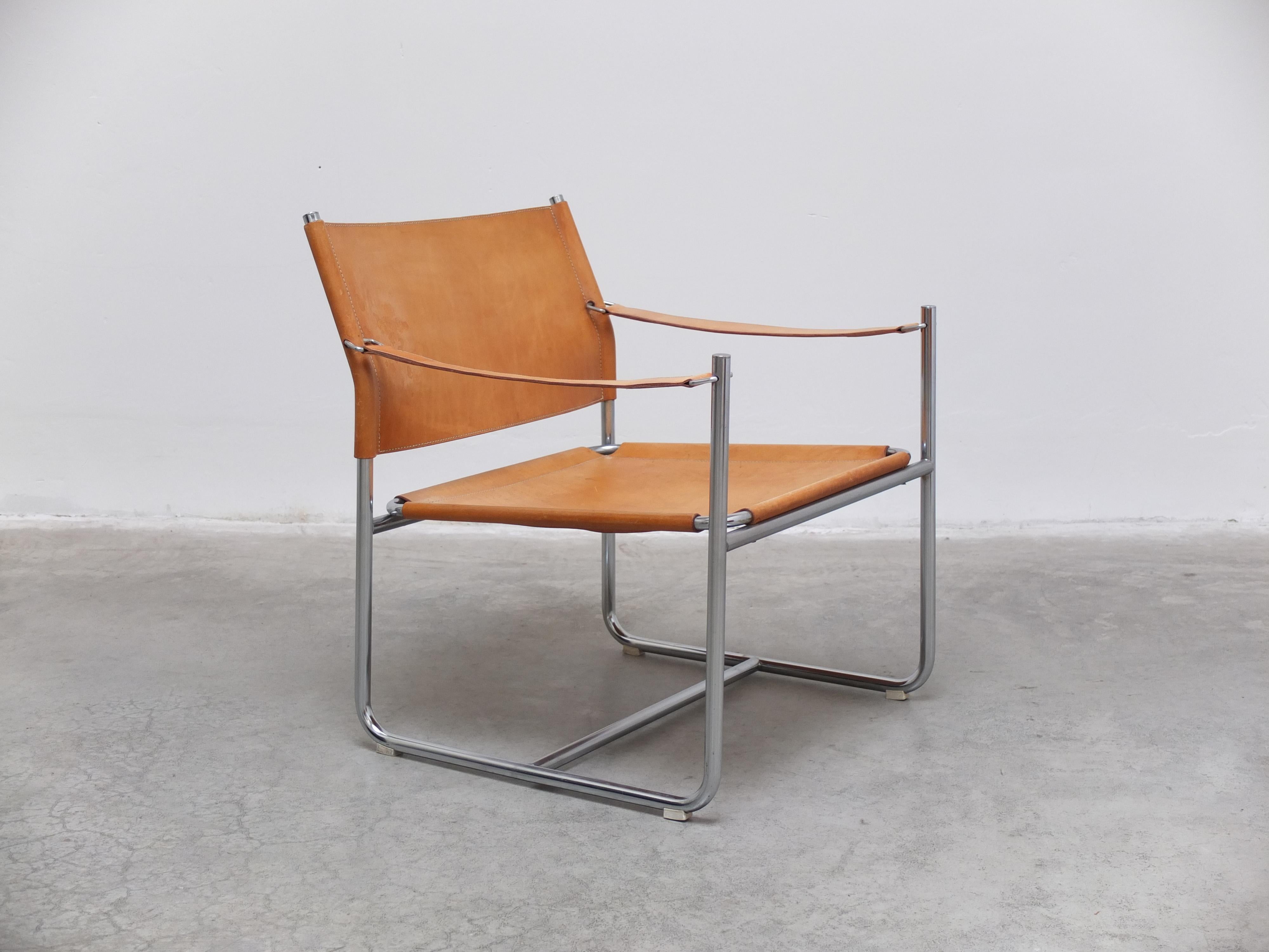 Loungesessel „Amiral“ aus Naturleder von Karin Mobring für IKEA, 1969 im Angebot 6