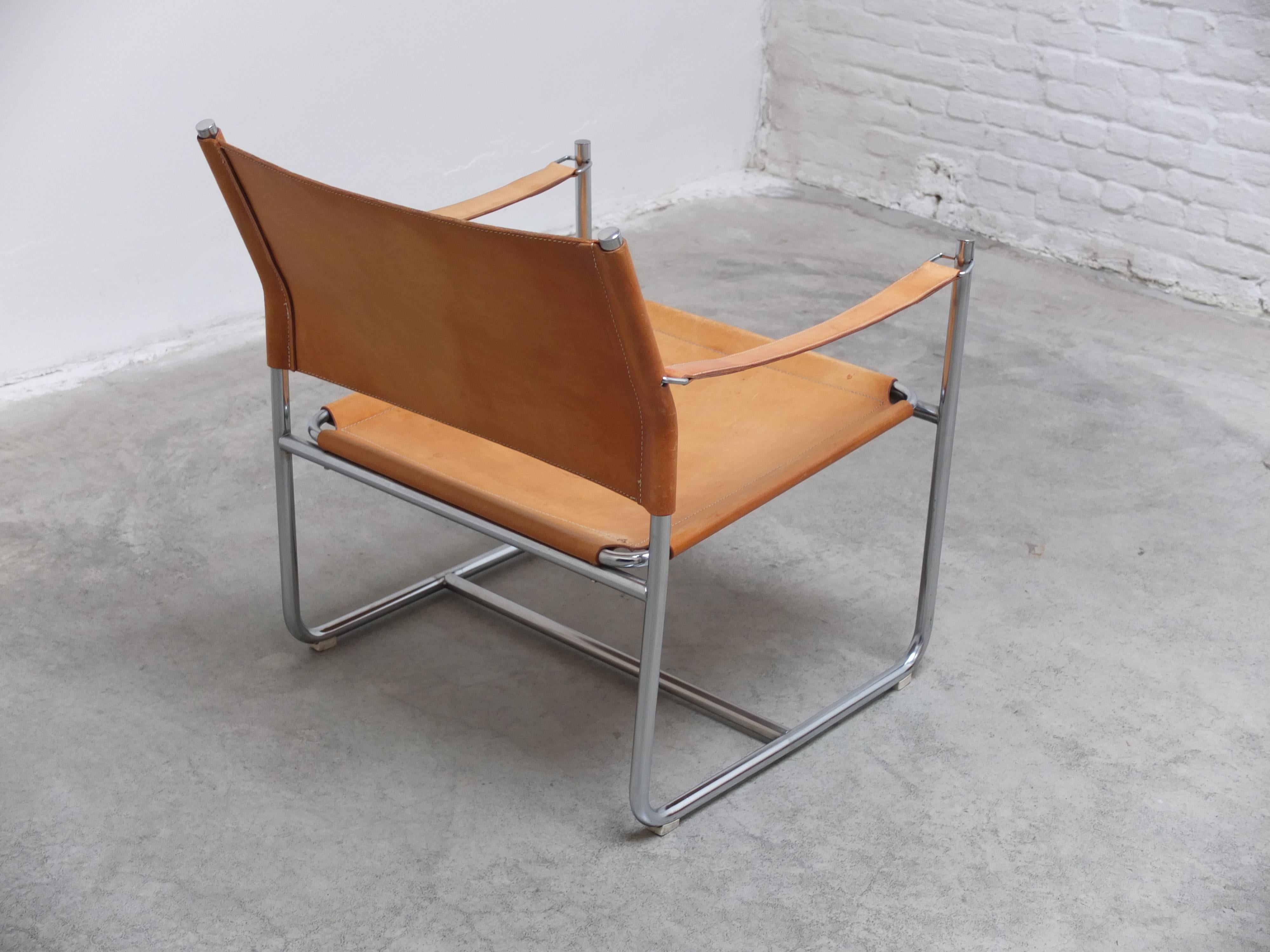 Loungesessel „Amiral“ aus Naturleder von Karin Mobring für IKEA, 1969 im Angebot 9