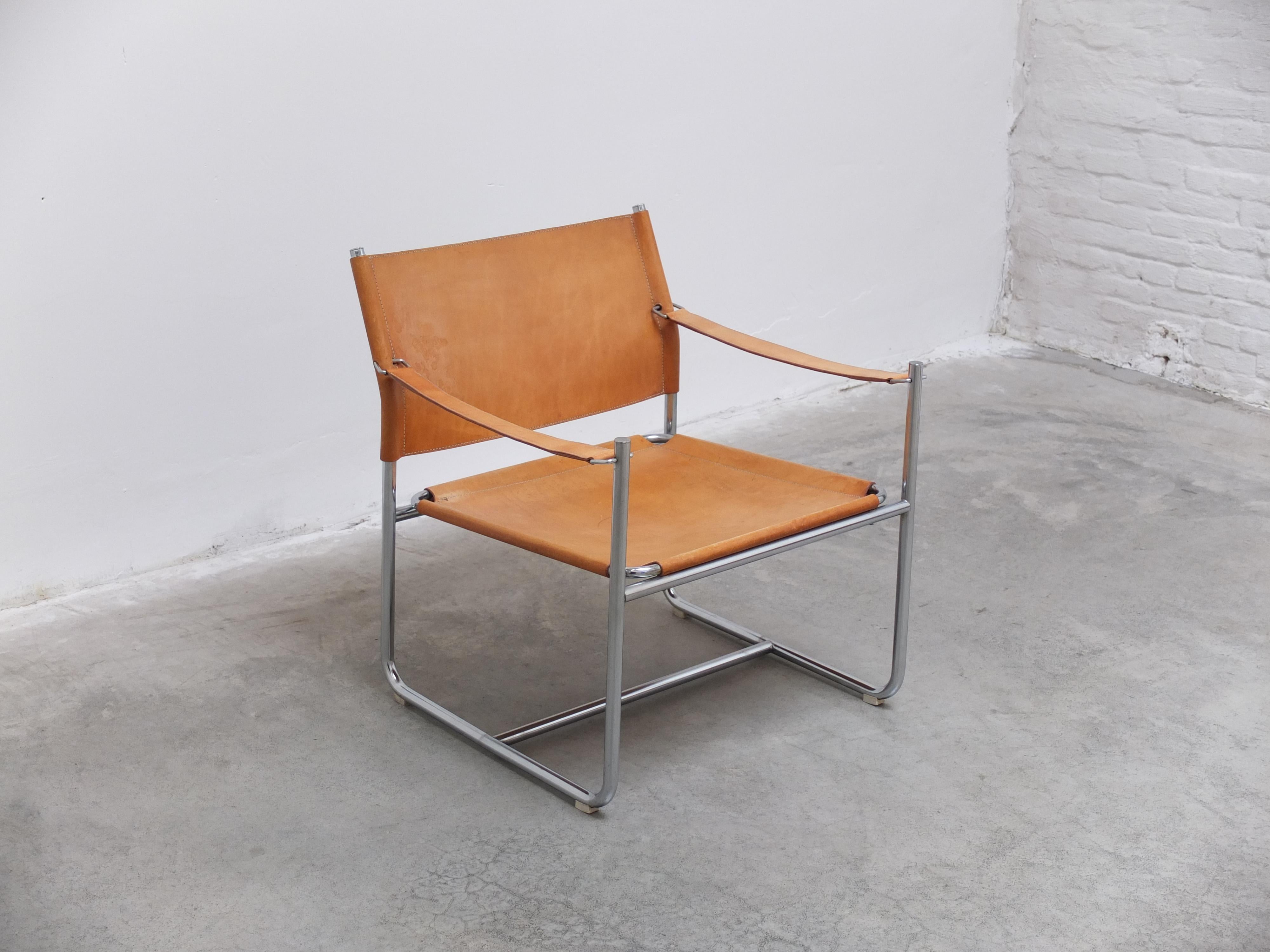 Loungesessel „Amiral“ aus Naturleder von Karin Mobring für IKEA, 1969 (Skandinavische Moderne) im Angebot