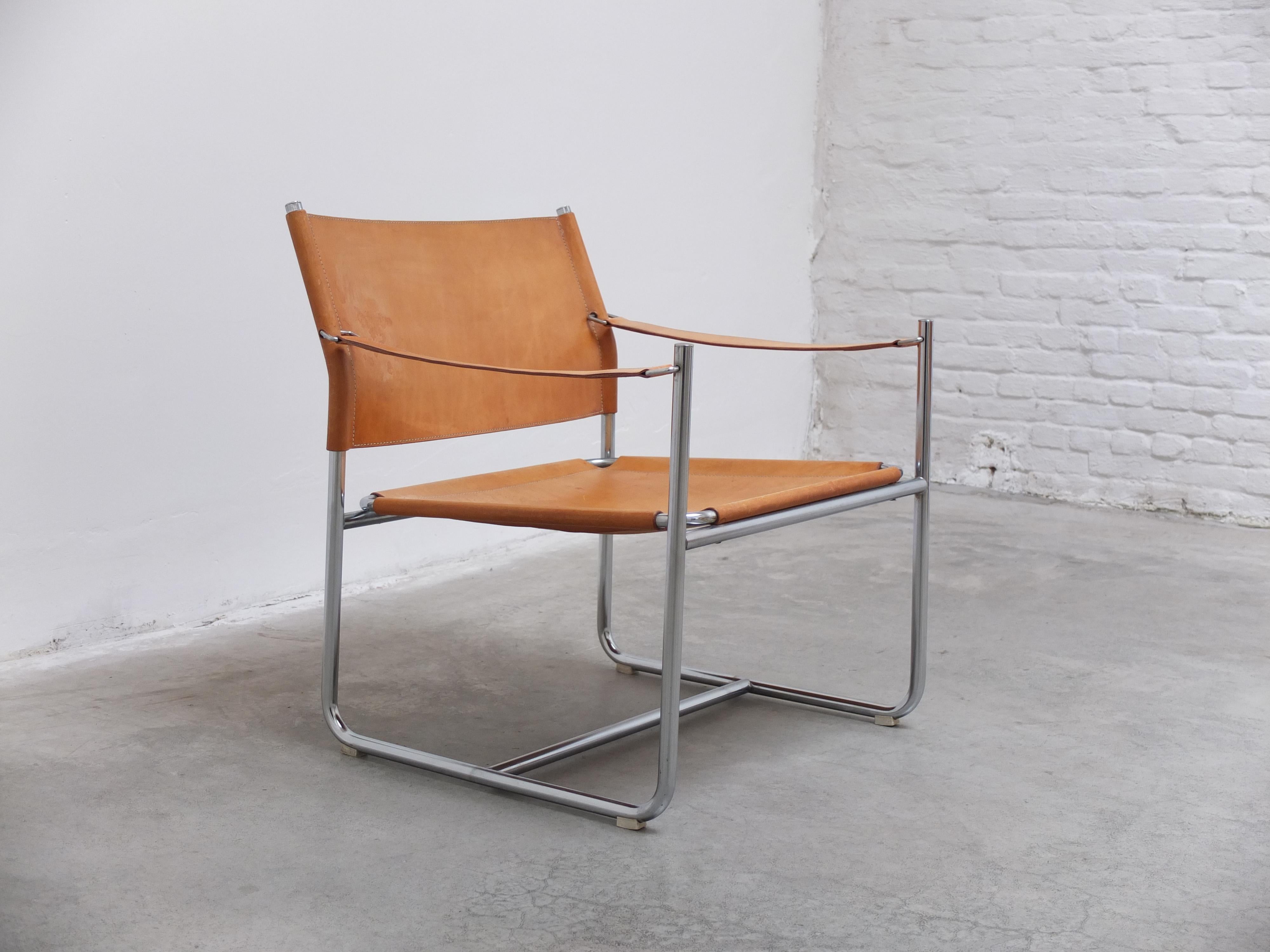 Loungesessel „Amiral“ aus Naturleder von Karin Mobring für IKEA, 1969 (Schwedisch) im Angebot