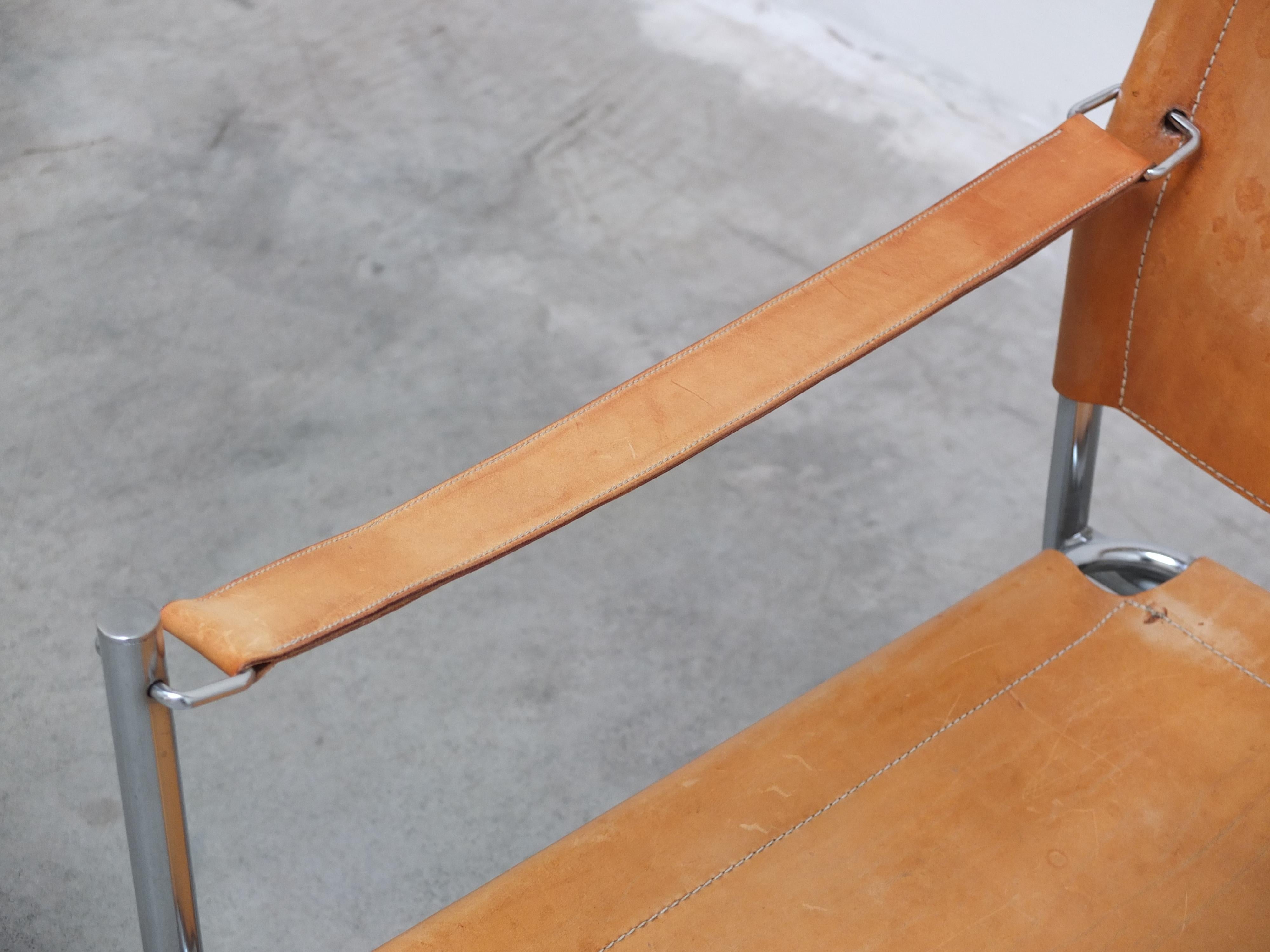 Loungesessel „Amiral“ aus Naturleder von Karin Mobring für IKEA, 1969 im Angebot 1