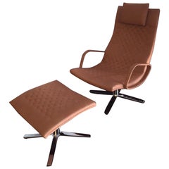 Natural Leather DS 51 Swivel Lounge Armchair