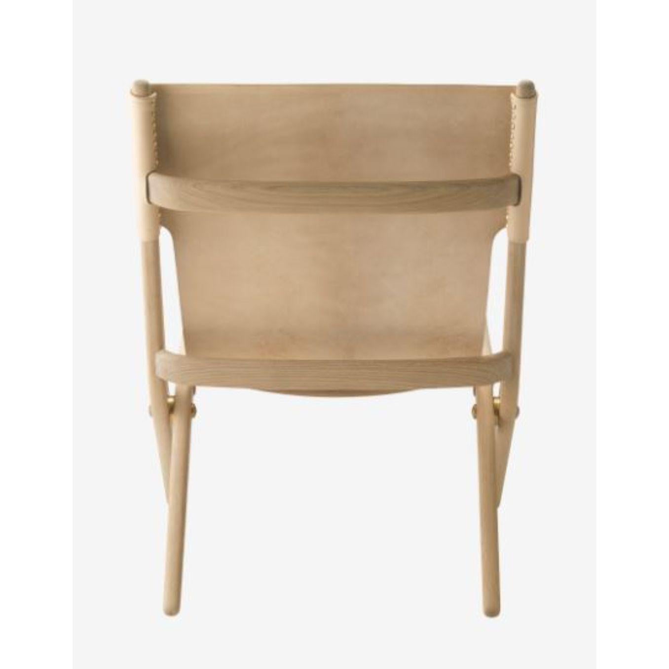 Other Natural Leather Saxe Chair by Lassen For Sale