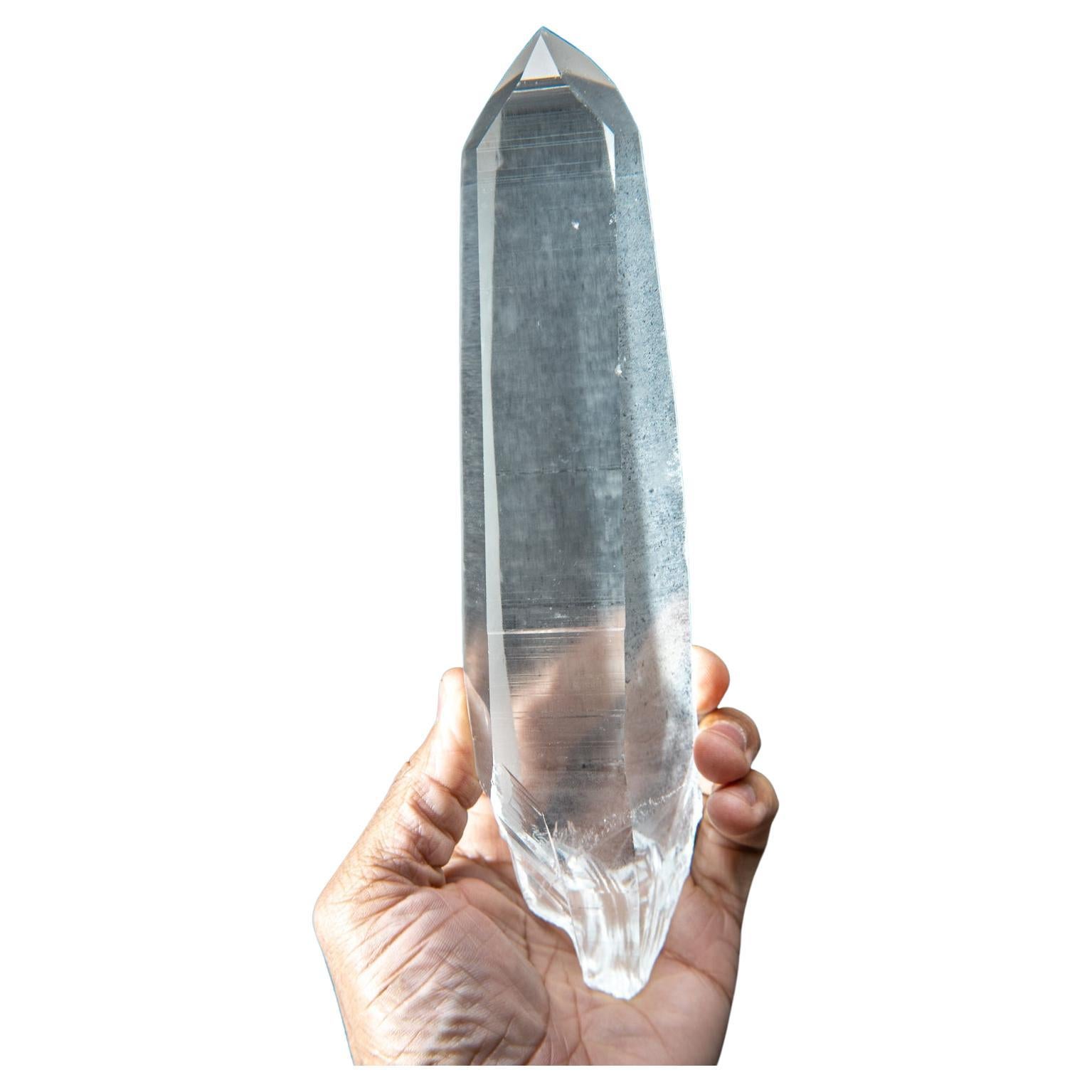 Natural Lemurian Quartz Crystal from Brazil (1.65 lbs) For Sale