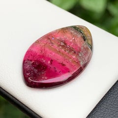 Tranche de tourmaline « Liddicoatite » naturelle pour bijoux – Pierre précieuse rare aux bandes multicolores