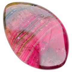 Tranche de tourmaline « Liddicoatite » naturelle pour bijoux – Pierre précieuse rare aux bandes multicolores