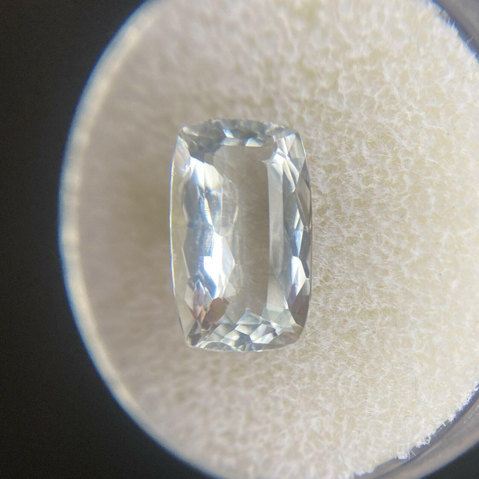 Natural Light Blue Aquamarine 2.55ct Antique Cushion Cut Loose Gem 11.9 x 7.2mm

Natural Light Blue Aquamarine Gemstone. 
2.55 Carat with a beautiful light blue colour and excellent clarity. A very clean gem. 
Also has an excellent antique-cushion