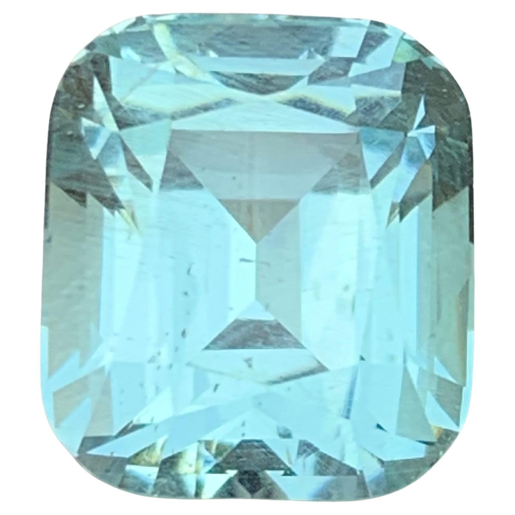 Natural Light Blue Aquamarine Cushion Cut 10.05 Carat Loose Gemstone for Jewelry