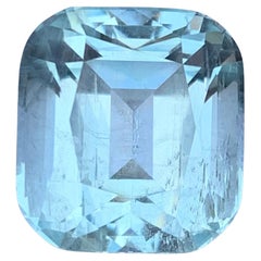 Natural Light Blue Aquamarine Cushion Cut 18.53 Carat Loose Gemstone for Pendant