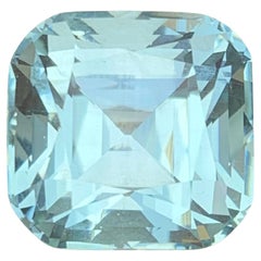 Aigue-marine naturelle bleu clair, taille coussin, 16,47 carats, pierre en vrac