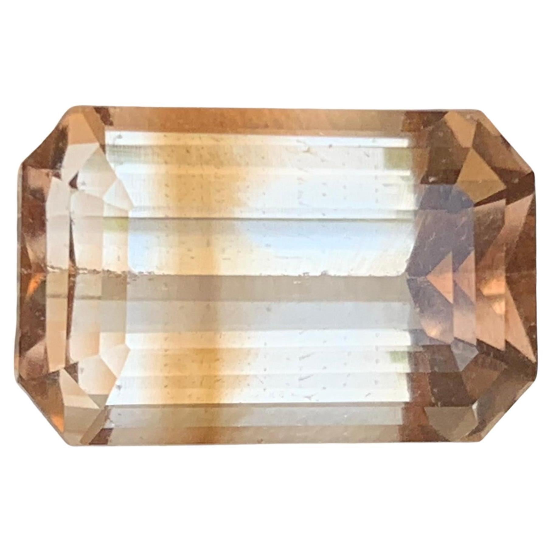 Natürlicher heller goldbrauner Topas 21 Karat Smaragdschliff Loser Edelstein für Schmuck