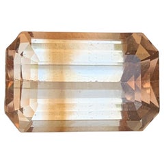 Natürlicher heller goldbrauner Topas 21 Karat Smaragdschliff Loser Edelstein für Schmuck