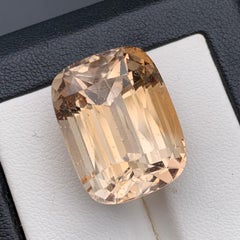 Natural Light Golden Brown Topaz 42.58 Ct Cushion Cut Loose Gemstone for Pendant