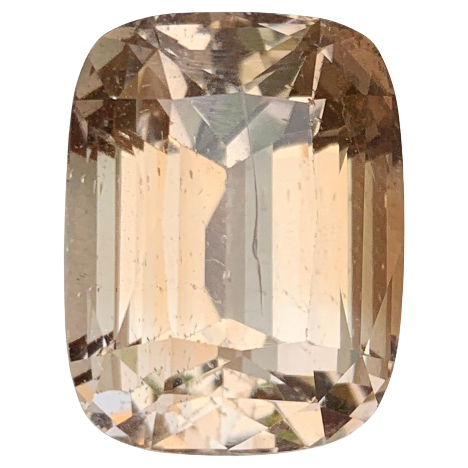 Topacio natural marrón dorado claro 42,58 qt gema suelta talla cojín para colgante