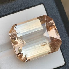 Natural Light Golden Brown Topaz 59.69 Ct Emerald Cut Loose Gemstone for Pendant