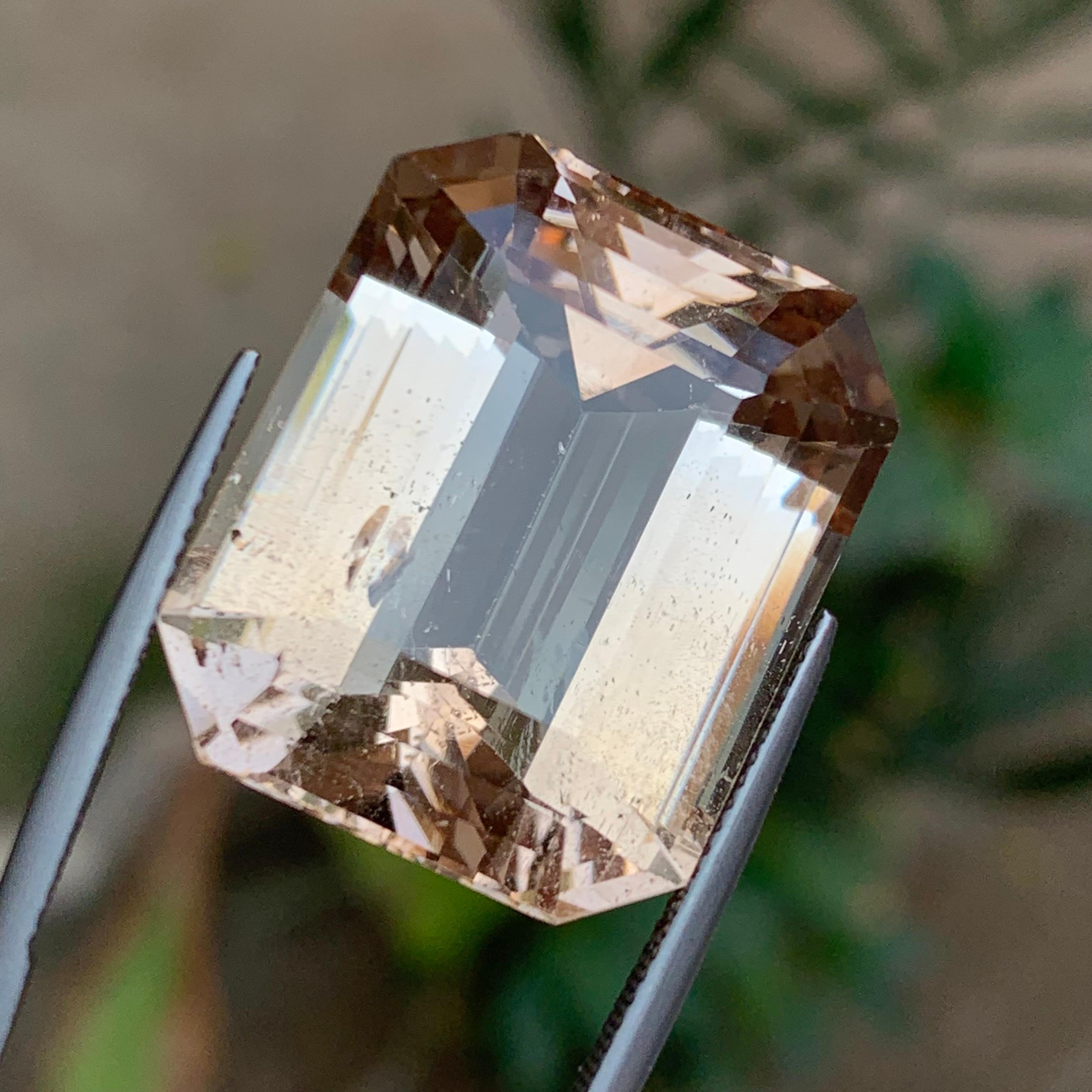 Natürlicher heller goldbrauner Topas 59.69 Ct Smaragdschliff Loser Edelstein für Anhänger im Angebot 4