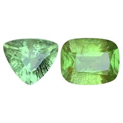 Natural Light Green Peridot 5.55 Carat Cushion & Trillion Cut Loose Gemstones