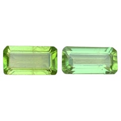 Natural Light Green Peridot Emerald Cut 7.89 Carat Loose Gemstones for Jewelry