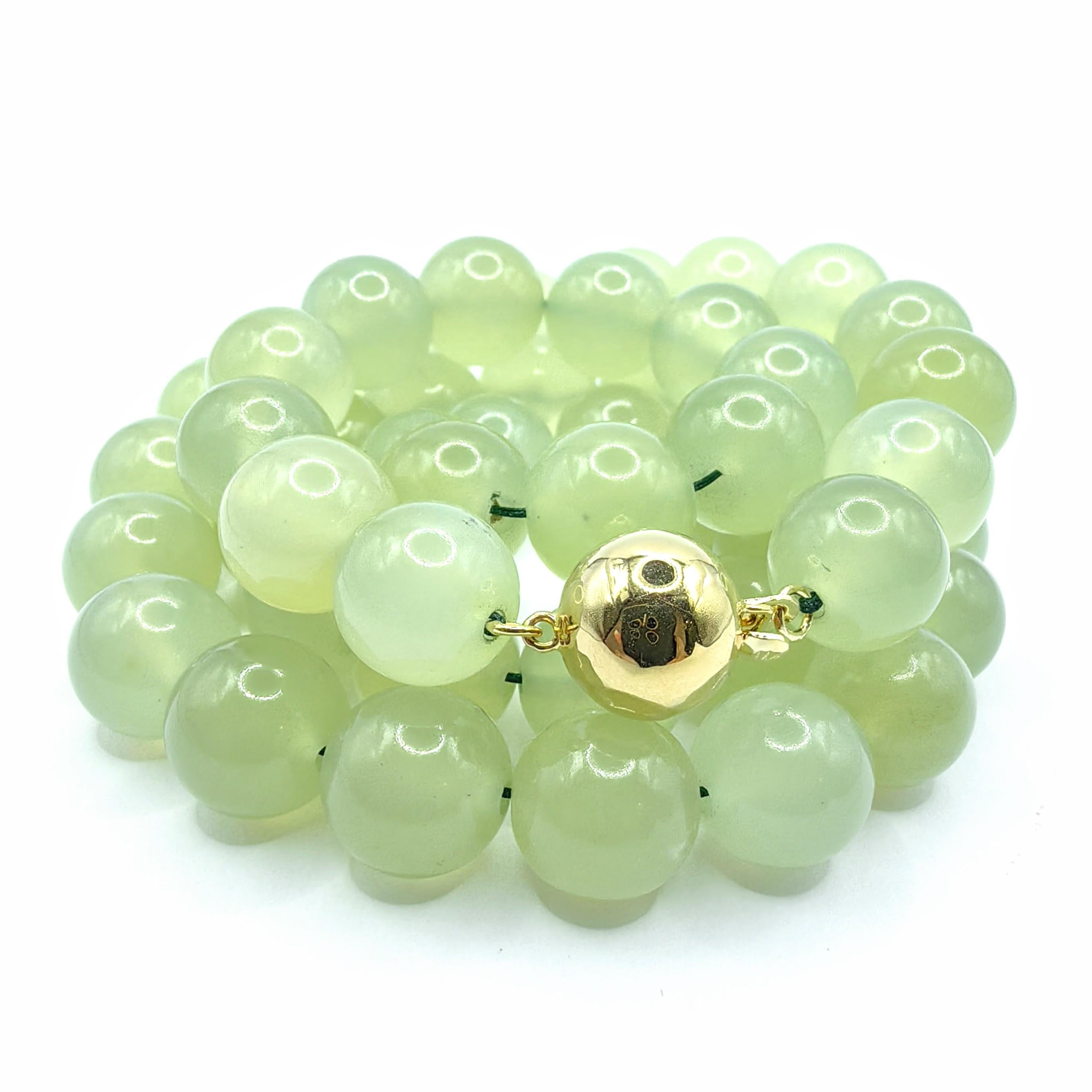 Round Cut Natural Light Green Serpentine Jade 10mm Bead 20
