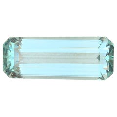 Natürlicher hellgrünblauer Aquamarin Smaragdschliff 21,70 Karat Loser Edelstein