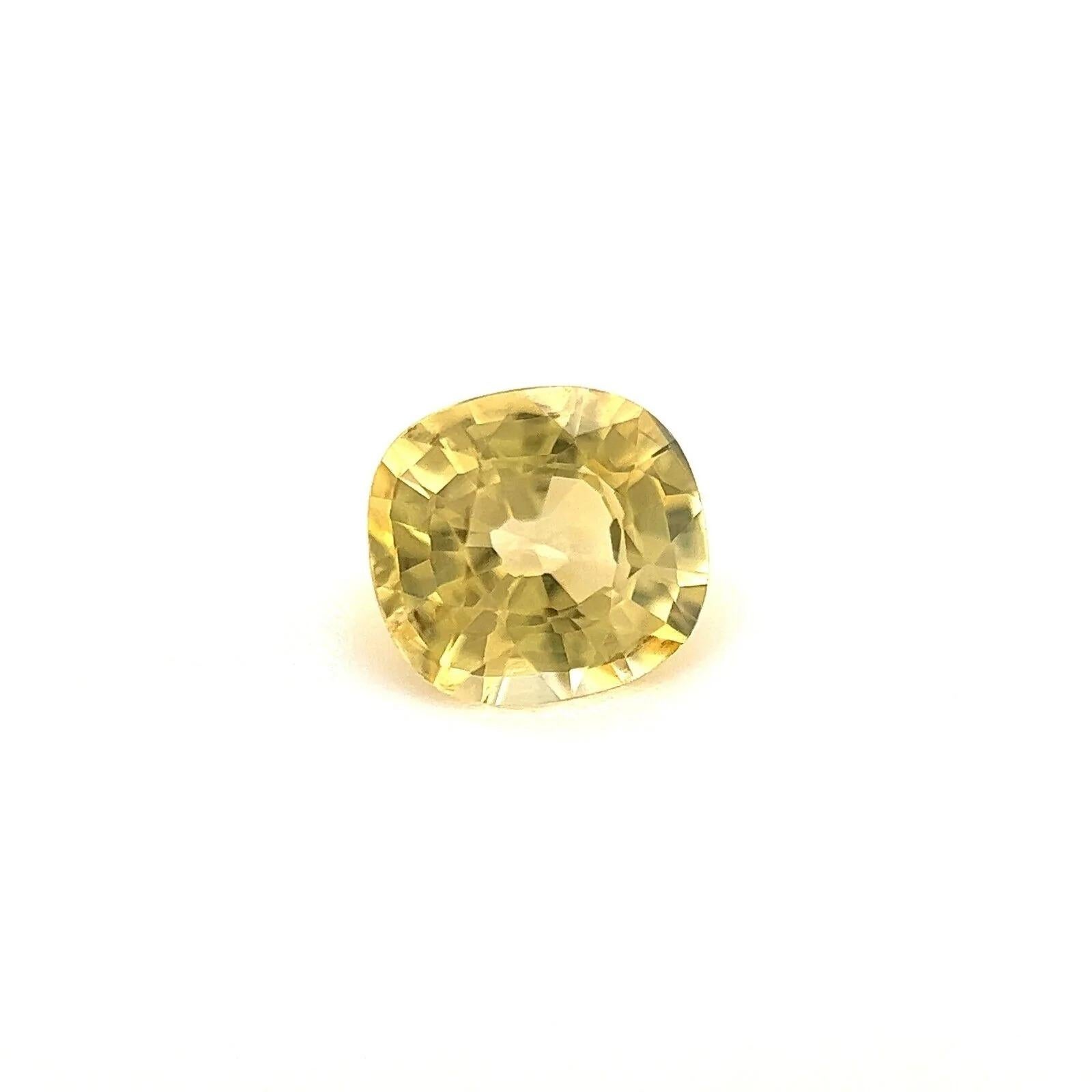 Natural Light Yellow Ceylon Sapphire 0.55ct Cushion Cut Rare Loose Gem 4.8x4.5mm

Natural Ceylon Yellow Sapphire Loose Gemstone
0.55 Carat with a beautiful yellow colour and excellent clarity, very clean stone. Also has an excellent cushion cut and