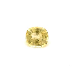 Natürlicher hellgelber Ceylon-Saphir 0,55ct Cushion-Schliff Seltener loser Edelstein