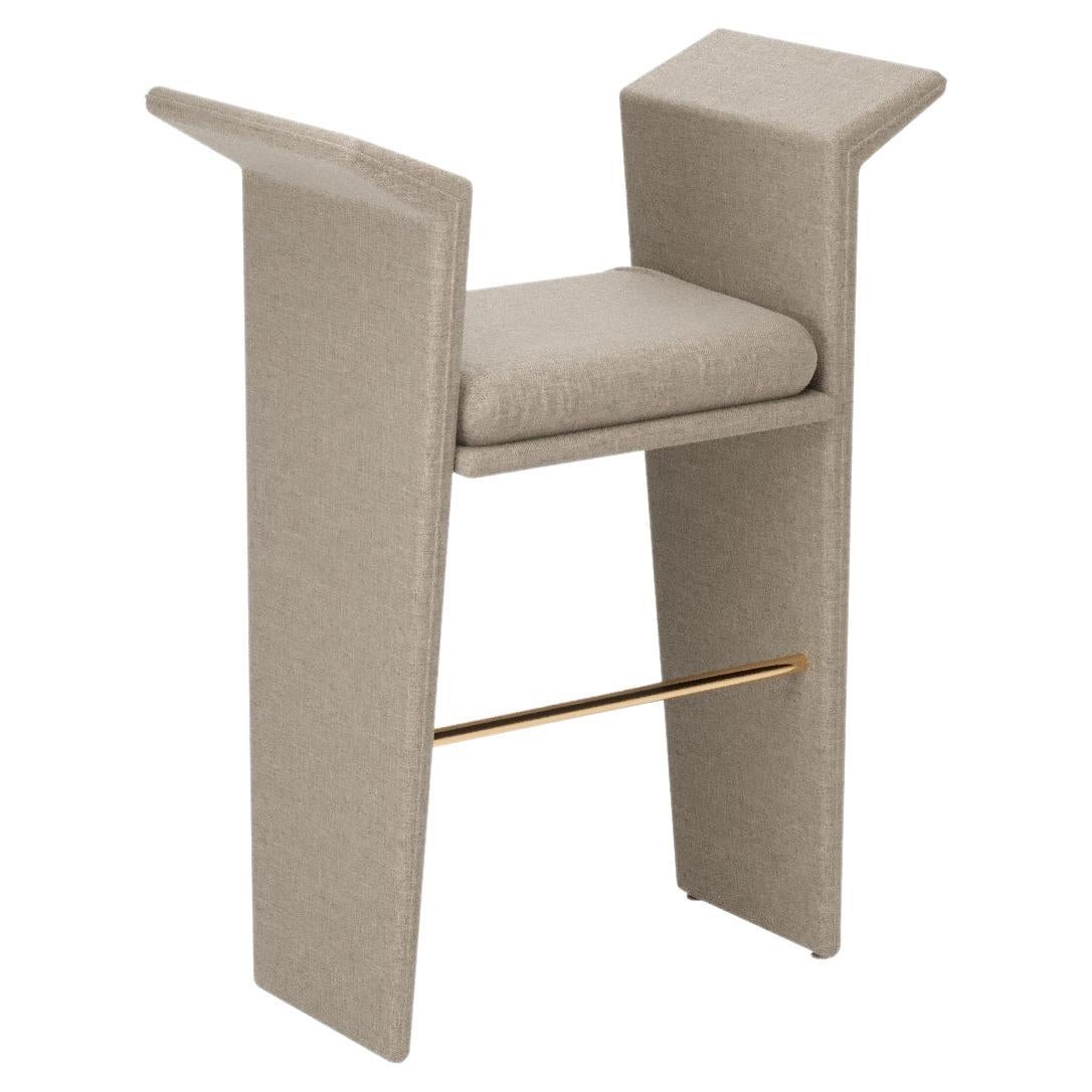 Natural Linen Modern Panama Bar Stool