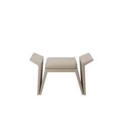 Natural Linen Modern Panama Bench