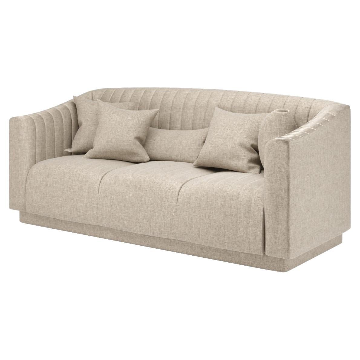 Modernes Uphostery-Sofa aus natürlichem Leinen im Angebot