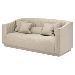 Natural Linen Modern Uphostery Sofa