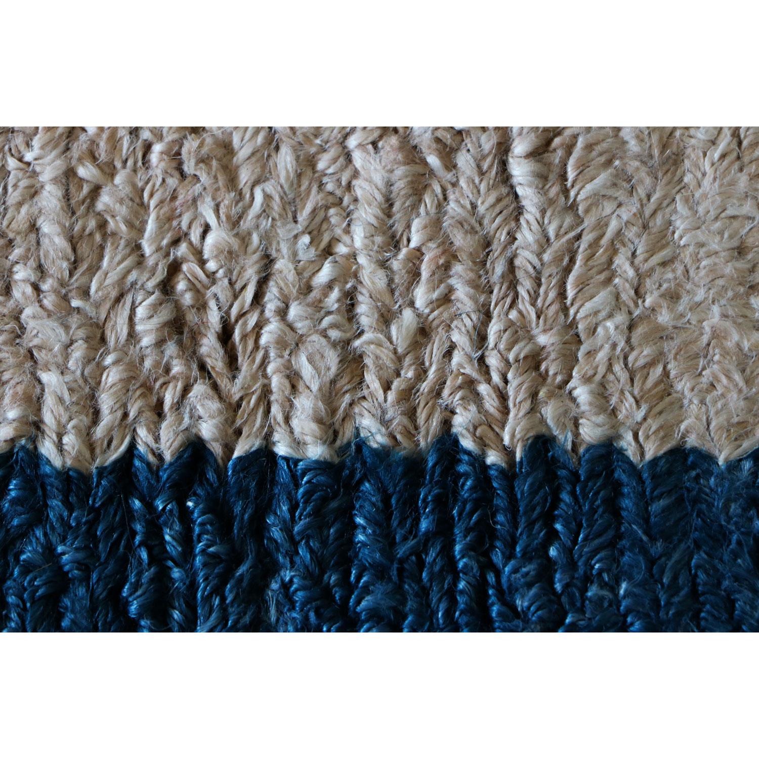 Hand-Woven Tappeto Lino Anallergico Colori Neutri Casa Mare by Deanna Comellini 120x300cm For Sale